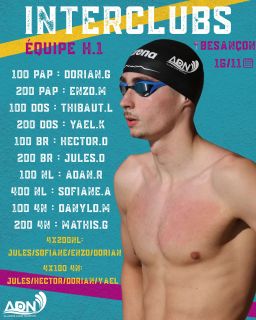 🧨 Interclubs 2025 ! Nos groupes compétition sont prêts à tout donner ! 💪 Deux équipes représenteront l’ADN aux Interclubs régionaux à Besançon ce dimanche 16 novembre. Les autres équipes participeront aux Interclubs départementaux à Dijon (Piscine de la Fontaine D’Ouche) ce samedi 15 novembre, avec tous les groupes compétition engagés ! 🏊♂️🏊♀️ Objectif : un maximum de points 💥
Bon courage à tous nos nageurs ! #dijonnatation #alliancedijonnatation #natation #interclubs