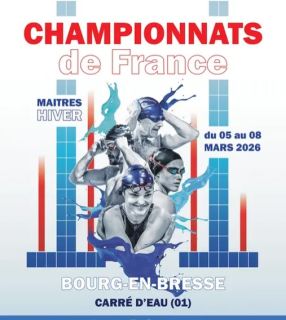 🏊‍♂️ Agenda compétition – Championnats de France Maîtres Hiver 🇫🇷  Les Championnats de France Hiver Maîtres débutent au Carré d’Eau à Bourg-en-Bresse (01) et 10 nageurs de l’ADN seront au rendez-vous ! 🔥  💥 Nageuses : Valeria, Michèle, Volcy, Annabelle et Laura
💥 Nageurs : Sébastien, Éric, Adrien, Come et Nicolas  Toute l’équipe leur souhaite de très belles courses et beaucoup de réussite pour ces championnats ! 💪