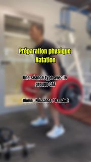 Séance type 💥 – Puissance & transfert  Groupe CAF : nageurs du centre de formation  Objectif : développer la capacité à produire un maximum de force rapidement et la transférer directement dans les actions spécifiques de nage (départs, virages, accélérations).  👉 Logique : on stimule le système neuromusculaire avec un mouvement de puissance, puis on transfère directement vers un geste rapide et spécifique.  🎯 Priorité : vitesse d’exécution, qualité, intention maximale à chaque rep.  #natation #swim #dijon