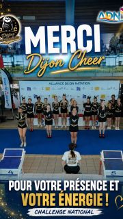 ✨ Challenge National ✨ Un grand merci à @dijoncheer d’être venus mettre l’ambiance lors du Challenge National 🇫🇷 Énergie, sourire et spectacle au rendez-vous pour faire vibrer la Piscine Olympique tout au long du week-end 🔥 Merci encore pour votre présence et votre bonne humeur 💫