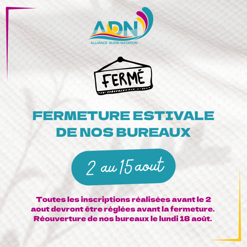 Fermeture du bureau